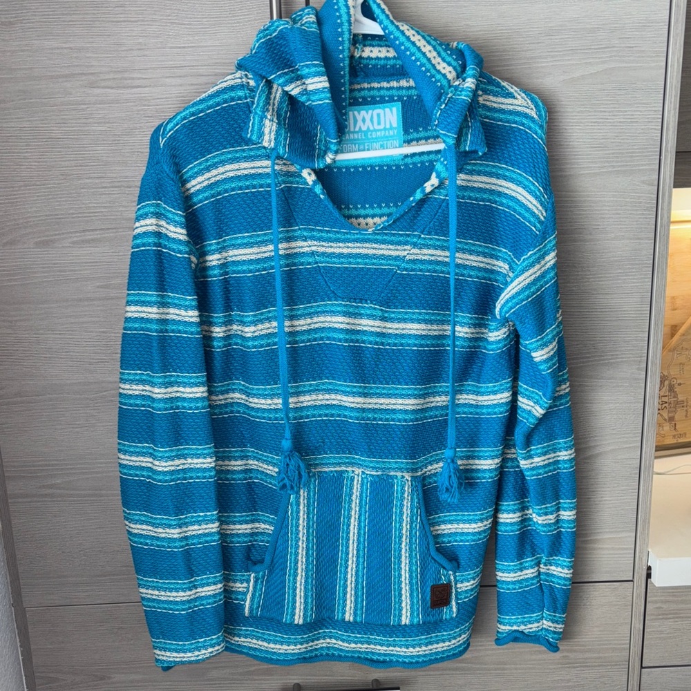 DIXXON Blue Striped Blanket Hoodie